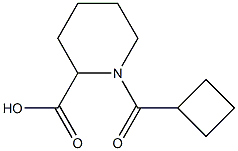 1-(cyclobutylcarbonyl)piperidine-2-carboxylic acid,,结构式