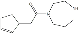 1-(cyclopent-2-en-1-ylacetyl)-1,4-diazepane,,结构式