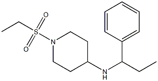 1-(ethanesulfonyl)-N-(1-phenylpropyl)piperidin-4-amine 化学構造式