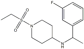 1-(ethanesulfonyl)-N-[1-(3-fluorophenyl)ethyl]piperidin-4-amine 化学構造式