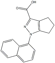 1-(naphthalen-1-yl)-1H,4H,5H,6H-cyclopenta[c]pyrazole-3-carboxylic acid Structure