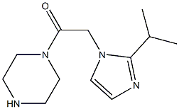 1-(piperazin-1-yl)-2-[2-(propan-2-yl)-1H-imidazol-1-yl]ethan-1-one,,结构式