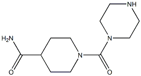 1-(piperazin-1-ylcarbonyl)piperidine-4-carboxamide 化学構造式