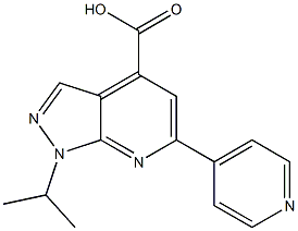 1-(propan-2-yl)-6-(pyridin-4-yl)-1H-pyrazolo[3,4-b]pyridine-4-carboxylic acid