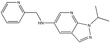 1-(propan-2-yl)-N-(pyridin-2-ylmethyl)-1H-pyrazolo[3,4-b]pyridin-5-amine 结构式