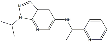 1-(propan-2-yl)-N-[1-(pyridin-2-yl)ethyl]-1H-pyrazolo[3,4-b]pyridin-5-amine|