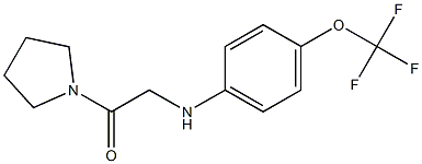 1-(pyrrolidin-1-yl)-2-{[4-(trifluoromethoxy)phenyl]amino}ethan-1-one 化学構造式
