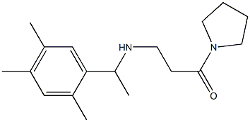 1-(pyrrolidin-1-yl)-3-{[1-(2,4,5-trimethylphenyl)ethyl]amino}propan-1-one Structure