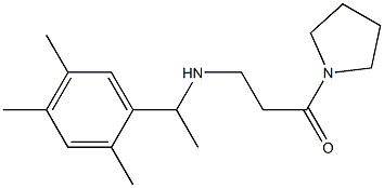 1-(pyrrolidin-1-yl)-3-{[1-(2,4,5-trimethylphenyl)ethyl]amino}propan-1-one 结构式