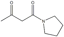 1-(pyrrolidin-1-yl)butane-1,3-dione 化学構造式