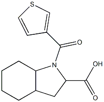 1-(thien-3-ylcarbonyl)octahydro-1H-indole-2-carboxylic acid Struktur