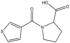 1-(thien-3-ylcarbonyl)pyrrolidine-2-carboxylic acid,,结构式