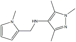 1,3,5-trimethyl-N-[(1-methyl-1H-pyrrol-2-yl)methyl]-1H-pyrazol-4-amine 结构式