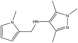 1,3,5-trimethyl-N-[(1-methyl-1H-pyrrol-2-yl)methyl]-1H-pyrazol-4-amine,,结构式