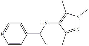 1,3,5-trimethyl-N-[1-(pyridin-4-yl)ethyl]-1H-pyrazol-4-amine 结构式