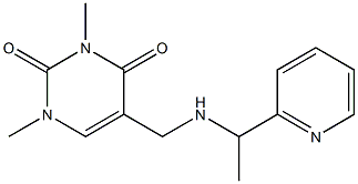 1,3-dimethyl-5-({[1-(pyridin-2-yl)ethyl]amino}methyl)-1,2,3,4-tetrahydropyrimidine-2,4-dione|