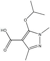 1,3-dimethyl-5-(propan-2-yloxy)-1H-pyrazole-4-carboxylic acid 化学構造式