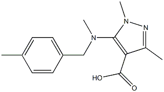 1,3-dimethyl-5-{methyl[(4-methylphenyl)methyl]amino}-1H-pyrazole-4-carboxylic acid Structure