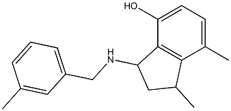 1,7-dimethyl-3-{[(3-methylphenyl)methyl]amino}-2,3-dihydro-1H-inden-4-ol,,结构式