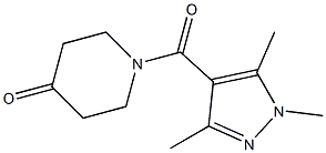 1-[(1,3,5-trimethyl-1H-pyrazol-4-yl)carbonyl]piperidin-4-one|