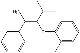 1-[(1-amino-3-methyl-1-phenylbutan-2-yl)oxy]-2-methylbenzene 结构式