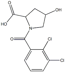 1-[(2,3-dichlorophenyl)carbonyl]-4-hydroxypyrrolidine-2-carboxylic acid Structure