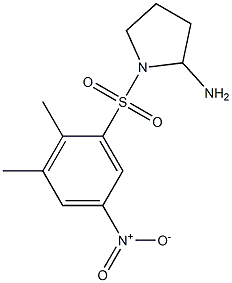 1-[(2,3-dimethyl-5-nitrobenzene)sulfonyl]pyrrolidin-2-amine 结构式