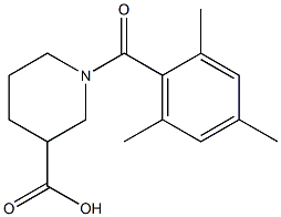 1-[(2,4,6-trimethylphenyl)carbonyl]piperidine-3-carboxylic acid,,结构式