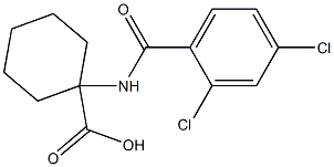 1-[(2,4-dichlorobenzene)amido]cyclohexane-1-carboxylic acid Structure