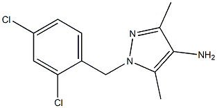 1-[(2,4-dichlorophenyl)methyl]-3,5-dimethyl-1H-pyrazol-4-amine 化学構造式