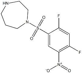 1-[(2,4-difluoro-5-nitrobenzene)sulfonyl]-1,4-diazepane Structure