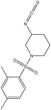 1-[(2,4-dimethylbenzene)sulfonyl]-3-isocyanatopiperidine,,结构式
