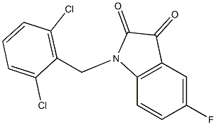 1-[(2,6-dichlorophenyl)methyl]-5-fluoro-2,3-dihydro-1H-indole-2,3-dione Structure