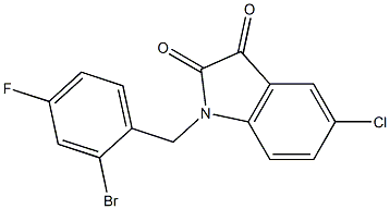 1-[(2-bromo-4-fluorophenyl)methyl]-5-chloro-2,3-dihydro-1H-indole-2,3-dione