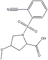 1-[(2-cyanobenzene)sulfonyl]-4-methoxypyrrolidine-2-carboxylic acid