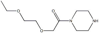 1-[(2-ethoxyethoxy)acetyl]piperazine 化学構造式