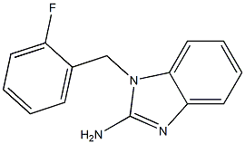 1-[(2-fluorophenyl)methyl]-1H-1,3-benzodiazol-2-amine 化学構造式