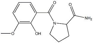  1-[(2-hydroxy-3-methoxyphenyl)carbonyl]pyrrolidine-2-carboxamide