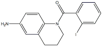 1-[(2-iodophenyl)carbonyl]-1,2,3,4-tetrahydroquinolin-6-amine,,结构式