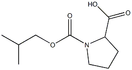 1-[(2-methylpropoxy)carbonyl]pyrrolidine-2-carboxylic acid Structure