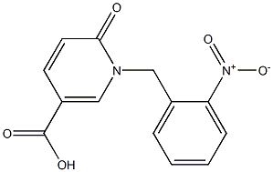 1-[(2-nitrophenyl)methyl]-6-oxo-1,6-dihydropyridine-3-carboxylic acid,,结构式