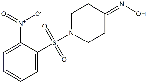 1-[(2-nitrophenyl)sulfonyl]piperidin-4-one oxime,,结构式