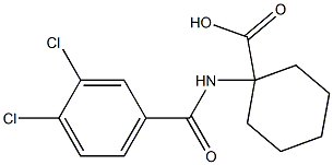 1-[(3,4-dichlorobenzene)amido]cyclohexane-1-carboxylic acid Struktur