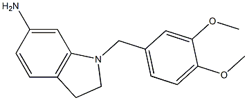 1-[(3,4-dimethoxyphenyl)methyl]-2,3-dihydro-1H-indol-6-amine,,结构式