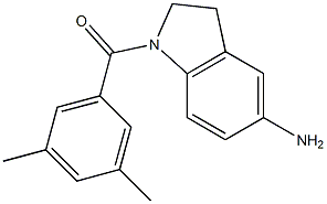 1-[(3,5-dimethylphenyl)carbonyl]-2,3-dihydro-1H-indol-5-amine 结构式