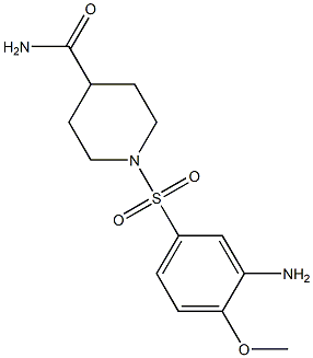 1-[(3-amino-4-methoxybenzene)sulfonyl]piperidine-4-carboxamide|