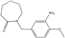 1-[(3-amino-4-methoxyphenyl)methyl]azepan-2-one Structure