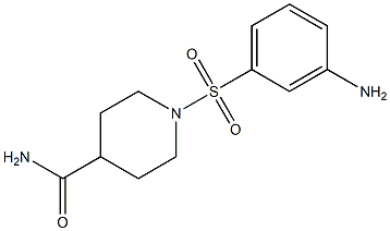 1-[(3-aminophenyl)sulfonyl]piperidine-4-carboxamide 结构式