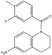 1-[(3-fluoro-4-methylphenyl)carbonyl]-1,2,3,4-tetrahydroquinolin-6-amine 化学構造式