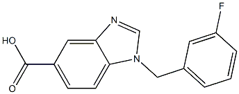 1-[(3-fluorophenyl)methyl]-1H-1,3-benzodiazole-5-carboxylic acid Struktur